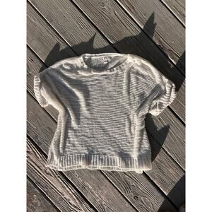 White/Cream Knit Lightweight Summer Y2K Top Shirt Size Medium